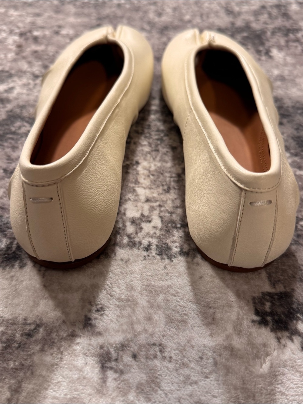 Maison Margiela Women’s White Tabi Leather Ballet Flats SIZE EU 38 US 8 - Picture 5 of 8
